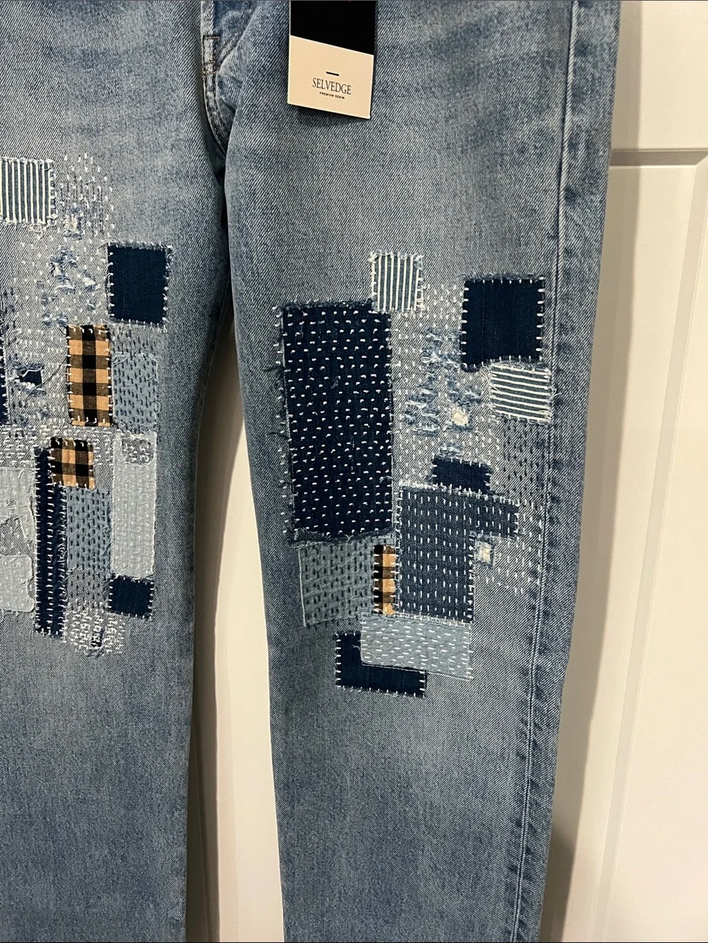 NWT Levi’s Premium Sashiko 501 Selvedge - Medium Wash Sz 34x32, and 33x32